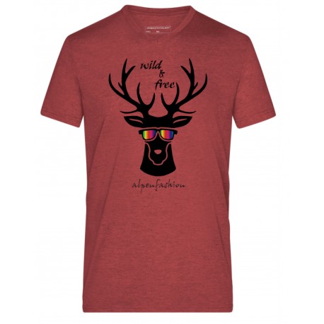 T-shirt Hirsch mit Brille