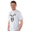 T-Shirt Hirsch Herren weiß