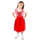 Kinderdirndl Rot/weiß inkl. Bluse 3 Teiliges set