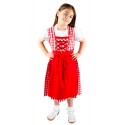 Kinderdirndl Rot/weiß inkl. Bluse 3 Teiliges set