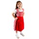 Kinderdirndl Rot/weiß inkl. Bluse 3 Teiliges set