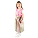 Kinderdirndl pink/grün inkl. Bluse 3 Teiliges Set