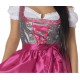 Dirndl Holly Silber/Pink