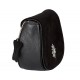 Handtasche/ Trachtentasche klein Lady Edelweiss schwarz echtes Leder Handy/ -Innentasche
