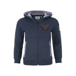 Kapuzenjacke Kinder jeansblau