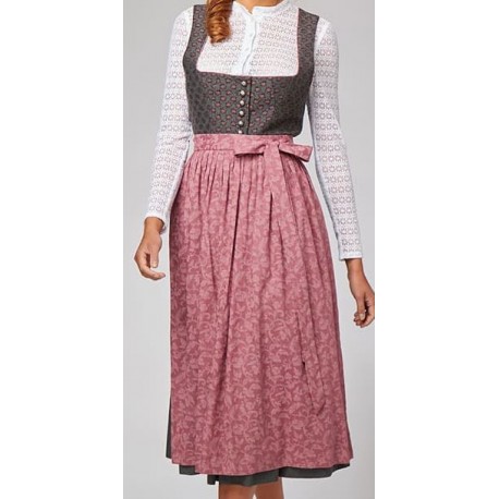 Dirndl grau/rot Berwinn&Wolff