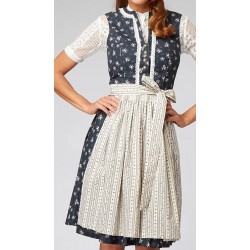 Dirndl Bergweiss Dunkelblau/creme