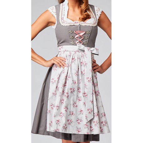 Dirndl grau/rosa,creme