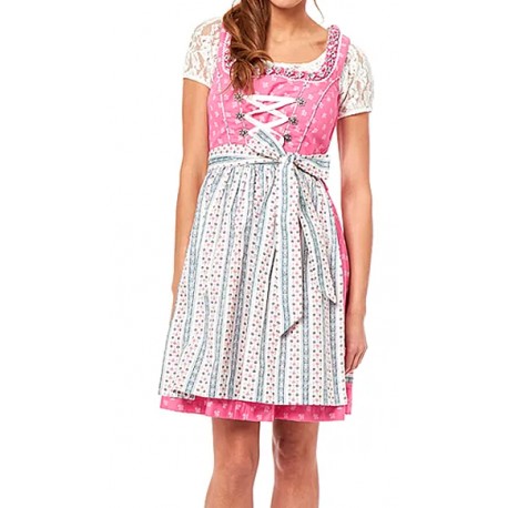 Dirndl"Madie" Pink/weiss