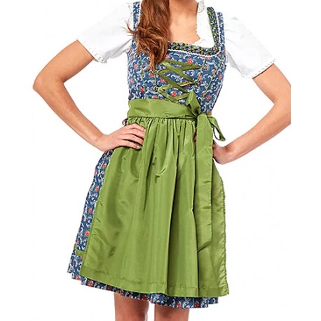 Dirndl"Madie" Dunkelblau/Bunt/grün