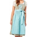 Dirndl Bindlach oliv,weiss,hellblau