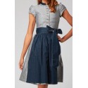 Dirndl Julchen grau/dunkelblau