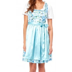 Dirndl Gale Blau/weiss/türkis