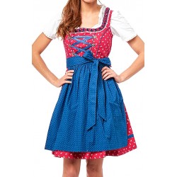 Dirndl Gale pink/blau