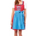 Dirndl Gale rot/blau